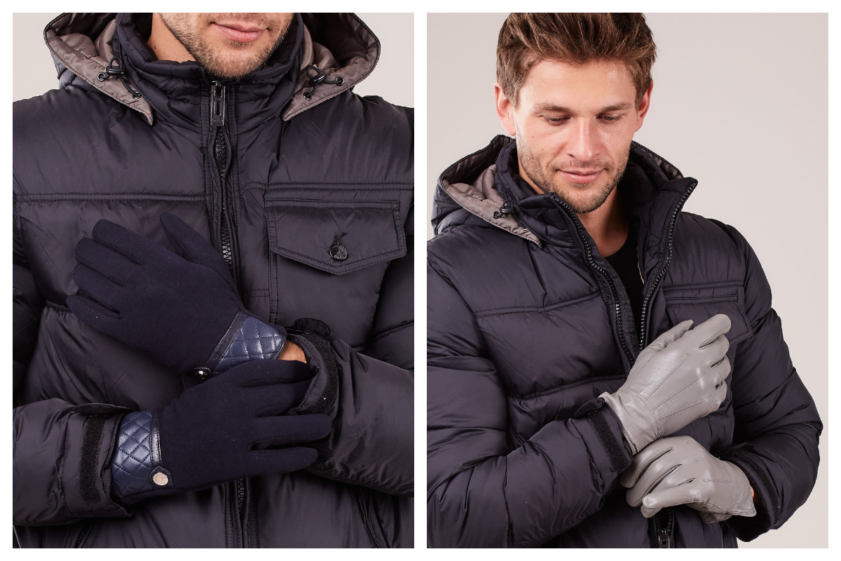 Modne rękawiczki męskie w kolorze szarym wpisują się w zimowe akcesoria